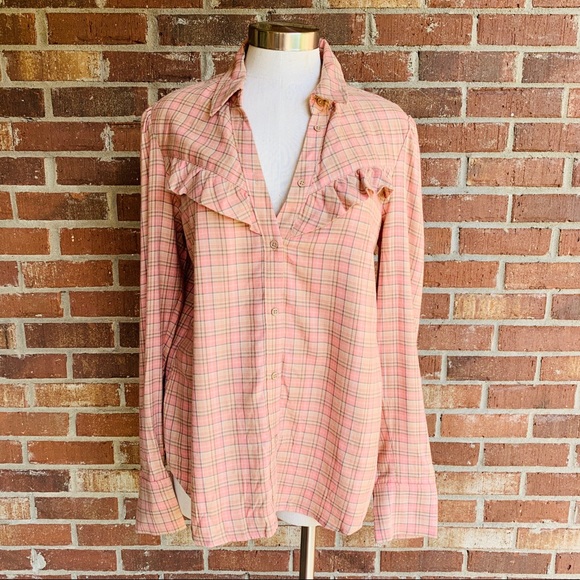 PAIGE Plaid Button Down Long Sleeve Kamie Shirt. - Picture 2 of 8